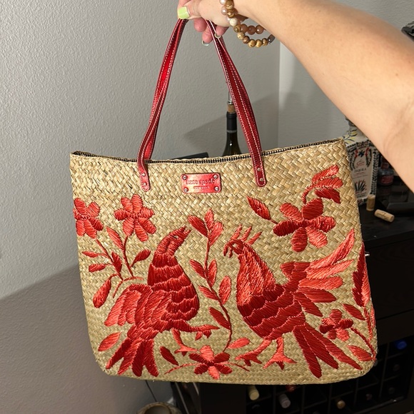 Kate Spade Bird straw bag large - Picture 1 of 5